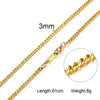 Gold Curb 3mm Chain SaleWendy Store