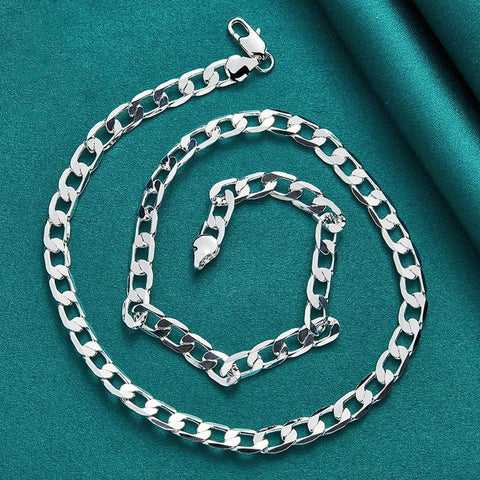 925 Sterling Silver Single Buckle Necklace URPRETTY
