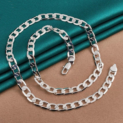925 Sterling Silver Single Buckle Necklace URPRETTY
