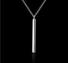 .925 Sterling Silver Bar Pendant with 18" (22mm) Silver Necklace Shop716398 Store