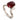 Oval Garnet .925 Genuine Silver Ring