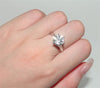 Silver Engagement Ring with Genuine 2 Carat AAA Cubic Zirconia AE
