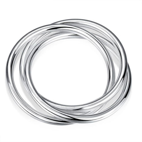 Sterling Silver Bangle - Triple Loops Charmhouse Store