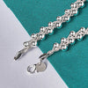 925 Sterling Silver Full Grape Beads Chain Bracelet Doteffil