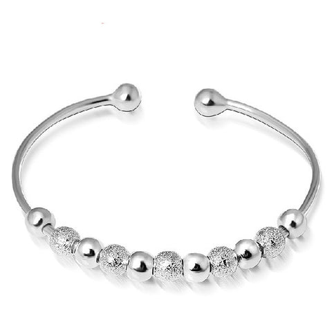 925 Sterling Silver 11 Ball Open Cuff UQBing Official Store
