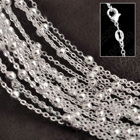 Silver Satellite Beaded Ball Chain Silver925 Store