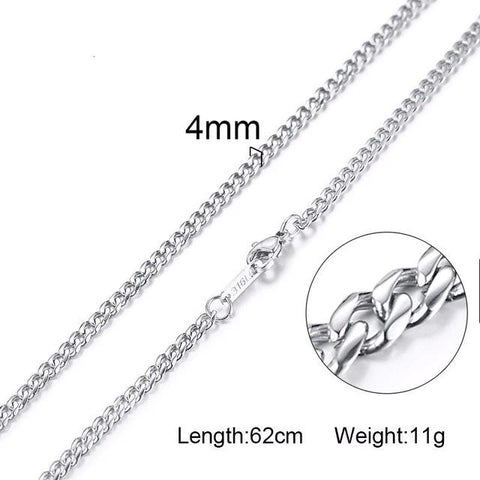 Curb Link Chain Necklace | Sterling Silver Pavé Adjustable – Camille Jewelry - Foto 3