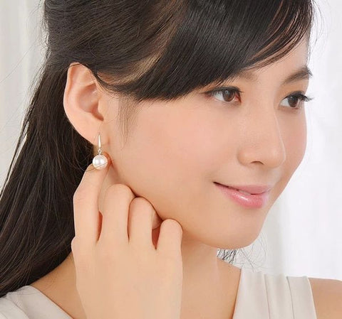 Pearl Drop Earrings 10 mm Lekani Factory Store