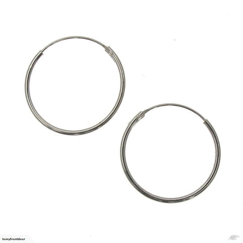 .925 Sterling Silver Earrings - Hoops Telongstar