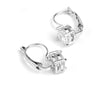 .925 Sterling Silver Crystal Cubic Zirconia Silver Clip Dangle Earrings 925 Silver Store
