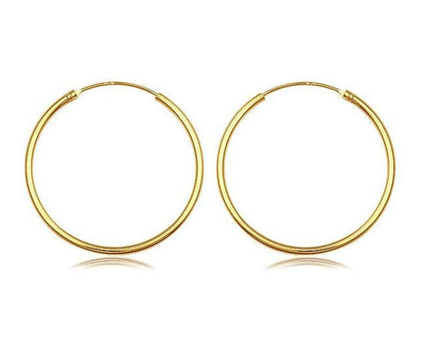 Gold Plated Sterling Silver Hoop Earrings Tanai