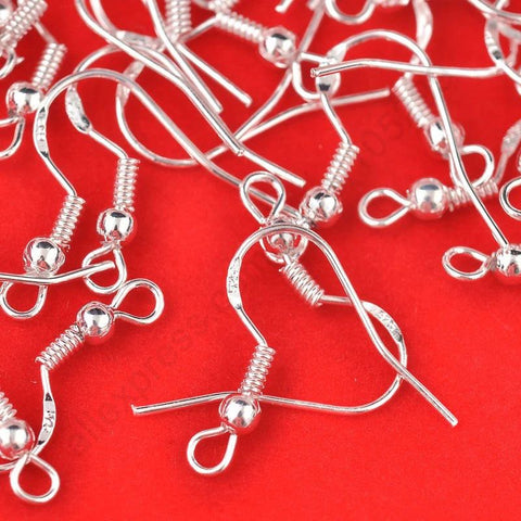 Sterling Silver Fish Hook Earwires, 12mm. Sold per pack of 10 - Auckland  Beads NZ , beads and jewellery supplies wholesale