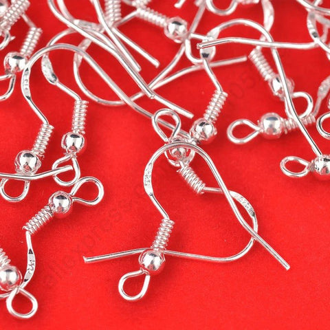 Wholesale Lot of 100 Sterling Silver Earring Hooks for DIY Jewelry Making