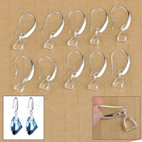 .925 Sterling Silver Earring Hook Bail Pinch 925Silver Store