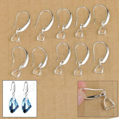 .925 Sterling Silver Earring Hook Bail Pinch