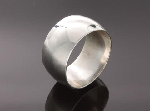 Sterling Silver Wedding Band - 12 mm