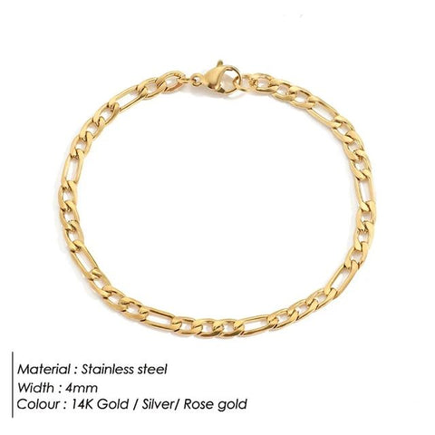 Gold Franco Chain Bracelet JUJIE