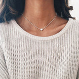 Single Gold and Silver Necklace with Small Heart