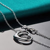 Silver 18 Inch Chain Love Heart Pendant Doteffil