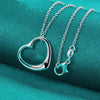 Silver 18 Inch Chain Love Heart Pendant Doteffil