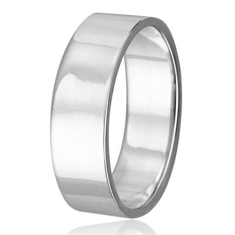 .925 Sterling Silver Band - Width 8 mm