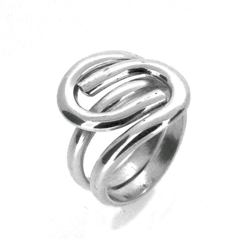 .925 Sterling Silver Double Lasso Ring