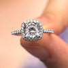 Silver Square Wedding & Engagement Cubic Zirconia Ring ZHOUYANG
