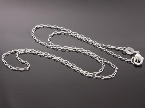 .925 Sterling Silver Long Cable Chain 1.5 mm