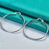 925 Sterling Silver Classic 55mm Big Circle Hoop Earrings