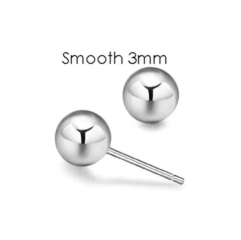 .925 Silver Earrings - Ball Studs TA