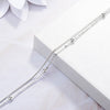 Double Layer Beads Bracelet 925 Sterling Silver 16cm LEKANI