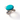 .925 Sterling Silver and Turquoise Oval Ring