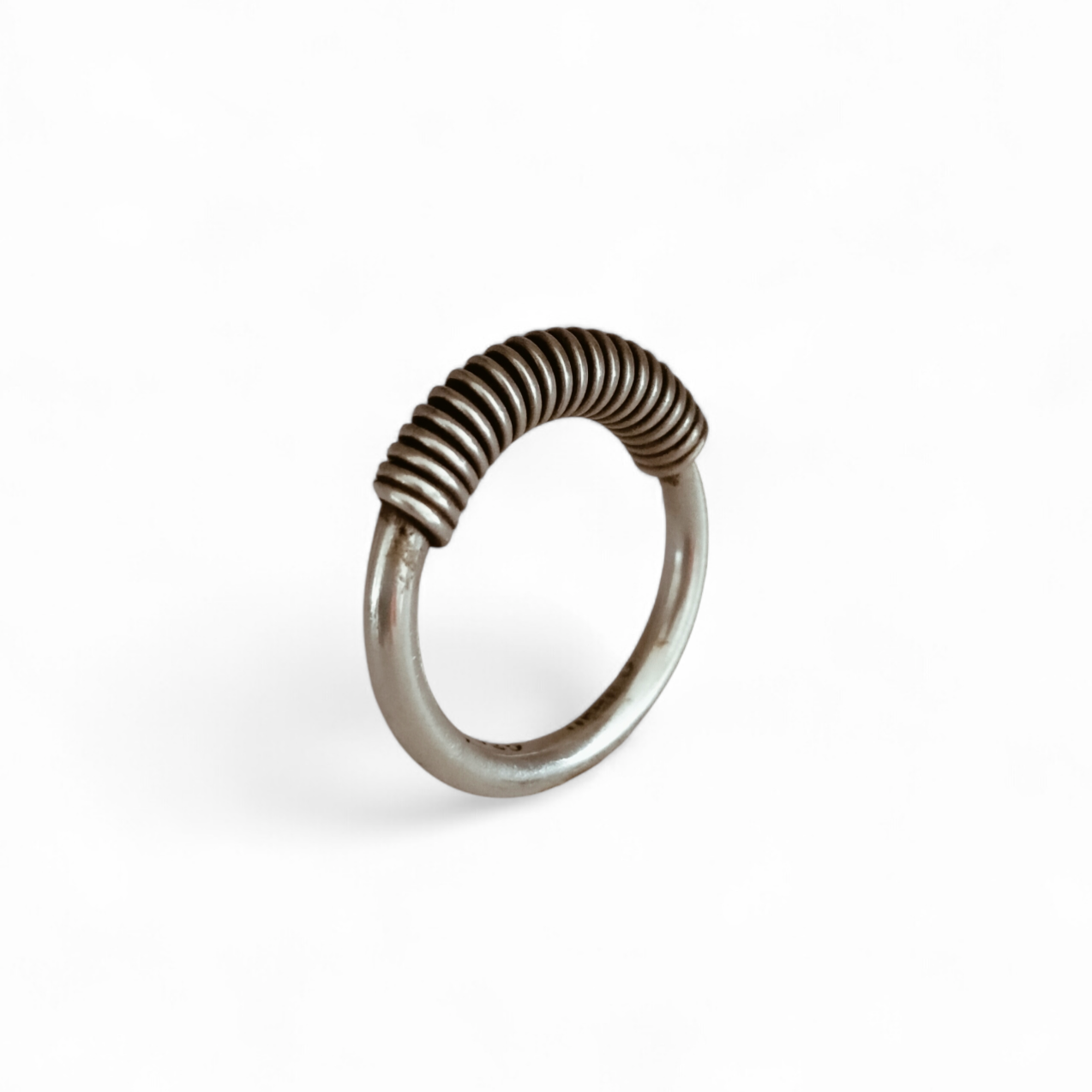 Silver Coiled Rings 925 Silver Coil on a Round Band Ring – Wholesale Silver Jewellery
