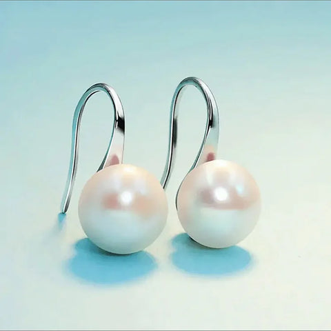 Korean Fashion Freshwater Pearl Hook Drop Earrings for Women Natural Stone Bridal Wedding Jewelry Accessories Pendientes Mujer