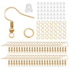100/300pcs Hypoallergenic Silver Earring Hook with Jump Rings & Back stopper