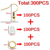 100/300pcs Hypoallergenic Silver Earring Hook with Jump Rings & Back stopper