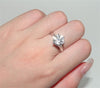 Silver Engagement Ring with Genuine 1 Carat AAA Cubic Zirconia