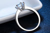 Silver Engagement Ring with Genuine 1 Carat AAA Cubic Zirconia