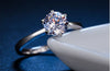 Silver Engagement Ring with Genuine 1 Carat AAA Cubic Zirconia AE