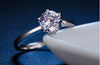 Silver Engagement Ring with Genuine 1 Carat AAA Cubic Zirconia