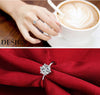 Silver Engagement Ring with Genuine 1 Carat AAA Cubic Zirconia