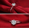 Silver Engagement Ring with Genuine 1 Carat AAA Cubic Zirconia