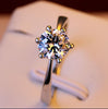 Silver Engagement Ring with Genuine 1 Carat AAA Cubic Zirconia