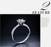 Silver Engagement Ring with Genuine 1 Carat AAA Cubic Zirconia