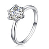 Silver Engagement Ring with Genuine 1 Carat AAA Cubic Zirconia