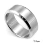 Silver Burnished Band - Width 8 mm