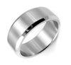 Silver Burnished Band - Width 8 mm