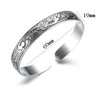 925 Sterling Silver Simple Bangle with Mueteng leaf flower NEHZY