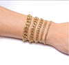 Gold Curb Cuban Bracelet - Width 9 mm