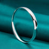 Silver Bangle - 925 Sterling Silver Filled 10mm Smooth Solid Bangle